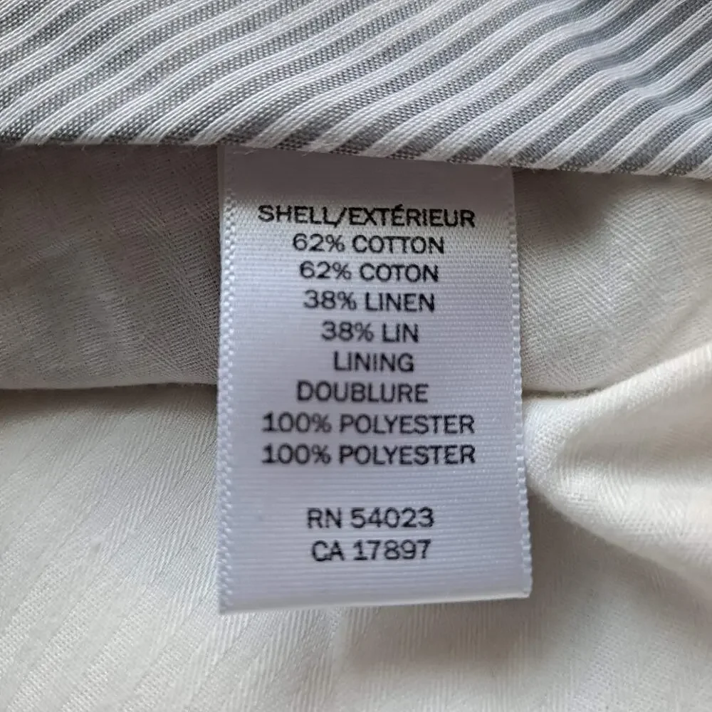 Banana Republic Tailored Linen Blend Trousers Dress Pants Khaki Mens Size 36x32